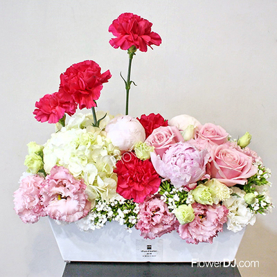 金澀酒香_紅玫瑰設計盆花 典雅精緻