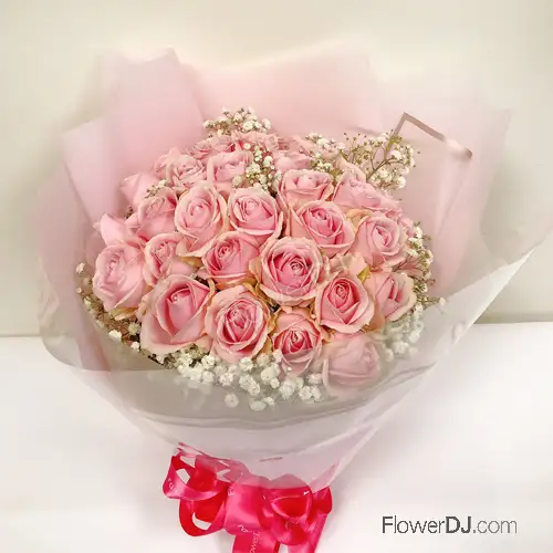 33朵粉玫瑰花束 送台北