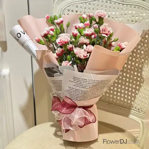 雙色康乃馨花束 母親節禮物
