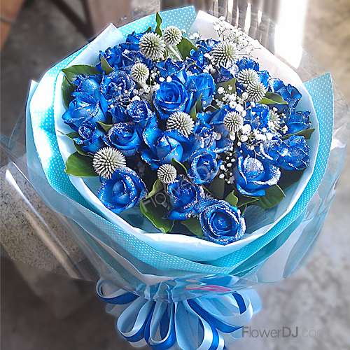 藍玫瑰之愛-30朵