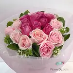 花店送花 混色22朵玫瑰花束
