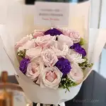 16朵粉玫瑰花束-台中送花