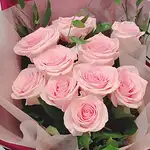 11朵進口粉玫瑰花束 皇家玫瑰送台北