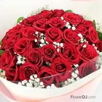 33朵紅玫瑰花束-花店送花
