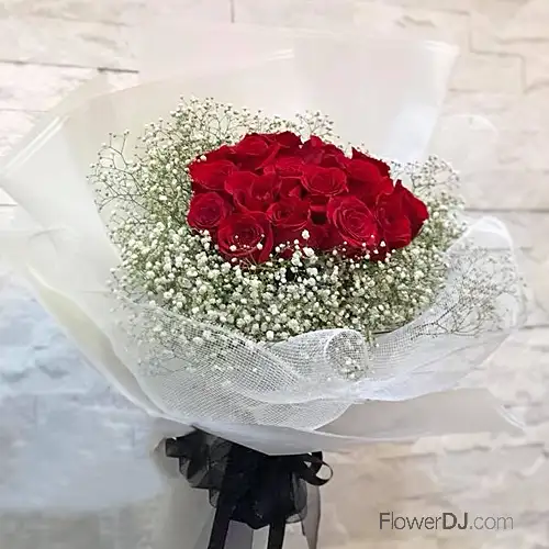 情人節送花-33朵紅玫瑰花束