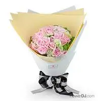 粉玫瑰花束 送台北