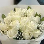 白玫瑰16朵花束送台中