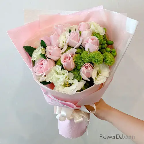 代客送花-小型粉玫瑰花束送全台