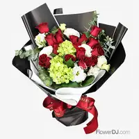 情人節送花推薦 16朵玫瑰花束