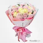 18朵混色玫瑰花束送台北
