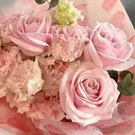 粉玫瑰迷你花束 情人節花束 台北花店