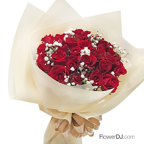 33朵紅玫瑰花束-花店送花