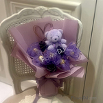 紫愛妳 小熊金莎香氛花束