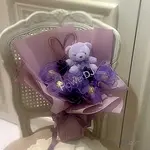 紫愛妳 小熊金莎香氛花束