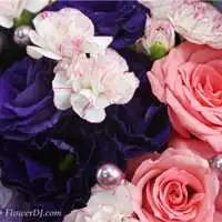 紫為妳動馨_康乃馨玫瑰花束