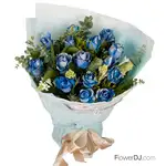 湛藍的愛-藍玫花束