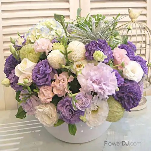 紫詫爭艷-精緻盆花