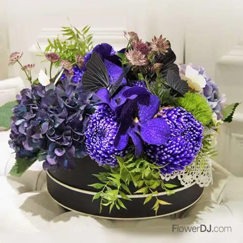 深紫情迷-大型設計盆花
