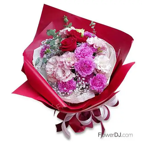 紅粉馨思-康乃馨花束