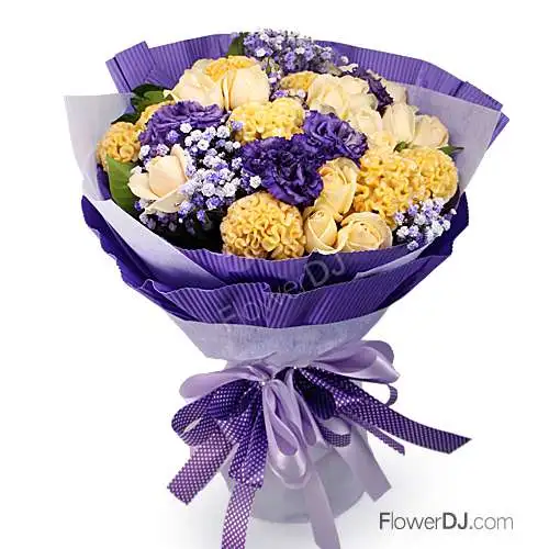 紫戀風華-香檳玫瑰花束
