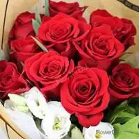 獻上浪漫-進口超大朵紅玫瑰花束 