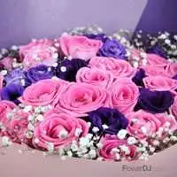 想戀情懷-33朵紫天王玫瑰花束