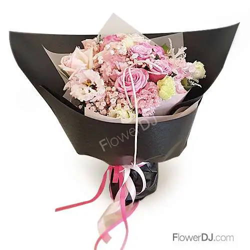 溫柔的浪漫-20朵粉玫瑰花束