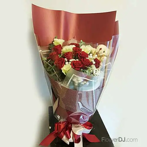 火熱情人-11朵紅玫瑰花束