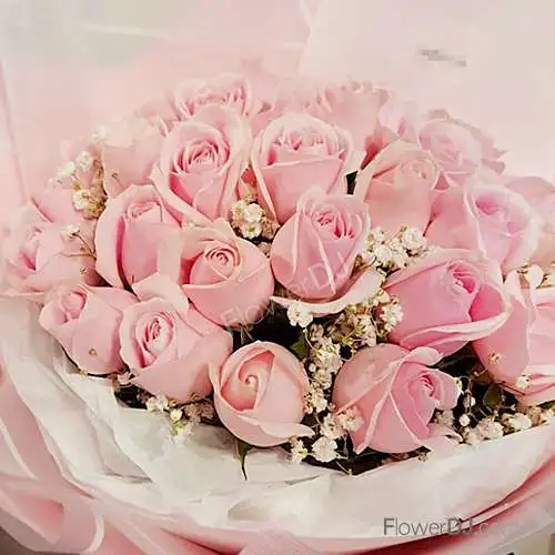 33朵粉玫瑰花束-送台北