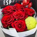 暖心-6朵紅玫瑰花束-情人節送花