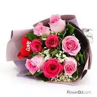 珍愛-小型混色玫瑰花束