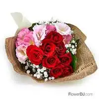 愛情補給-8朵紅玫瑰小型花束