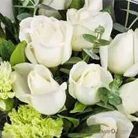白玫瑰花束,情人節-銀色思維