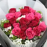 珍貴的妳-20朵混色玫瑰花束
