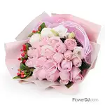 情人節送花20朵玫瑰花束