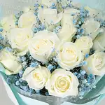 情人節花店送花-20朵白玫瑰花束