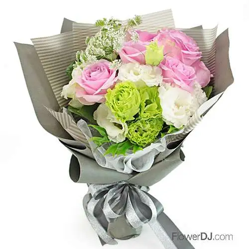 情人節送花 特價推薦7朵粉玫瑰花束
