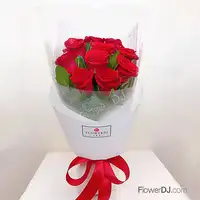 情人節送花 11朵紅玫瑰花束