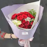 情人節送花 16朵紅玫瑰花束