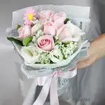 6朵粉玫迷你花束 情人節送花