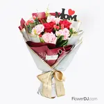 母親節花束-康乃馨玫瑰花束