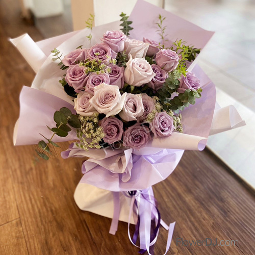 紫愛妳玫瑰花束