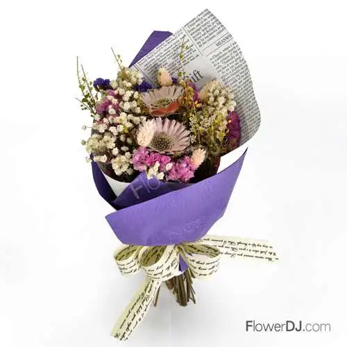 紫戀-乾燥花束