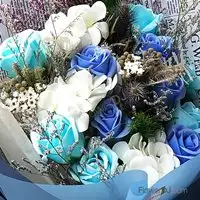 天藍-韓國進口香氛花迷你花束(非鮮花)