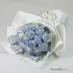 碎冰藍玫瑰香皂花束